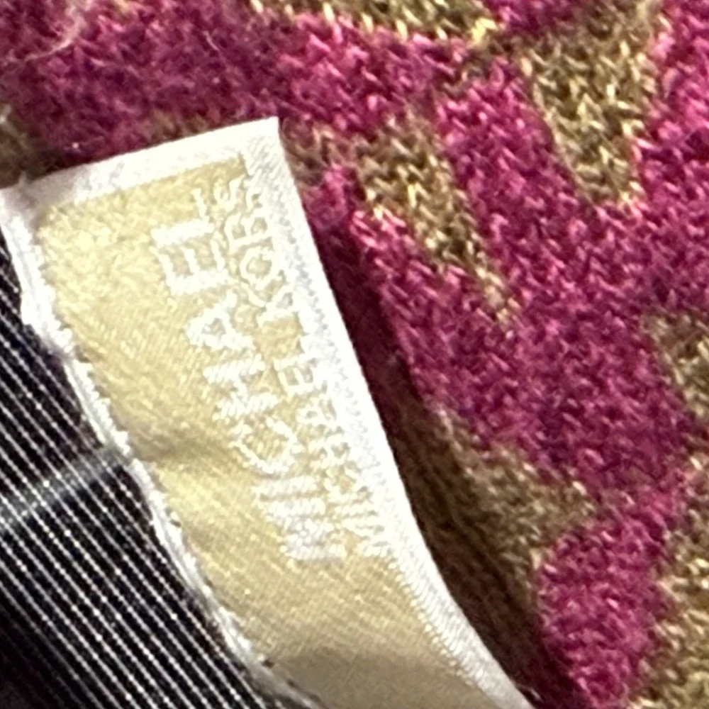 Michael Kors Logo Soft Cozy Scarf‎ Fuchsia Pink Purple Tan OS